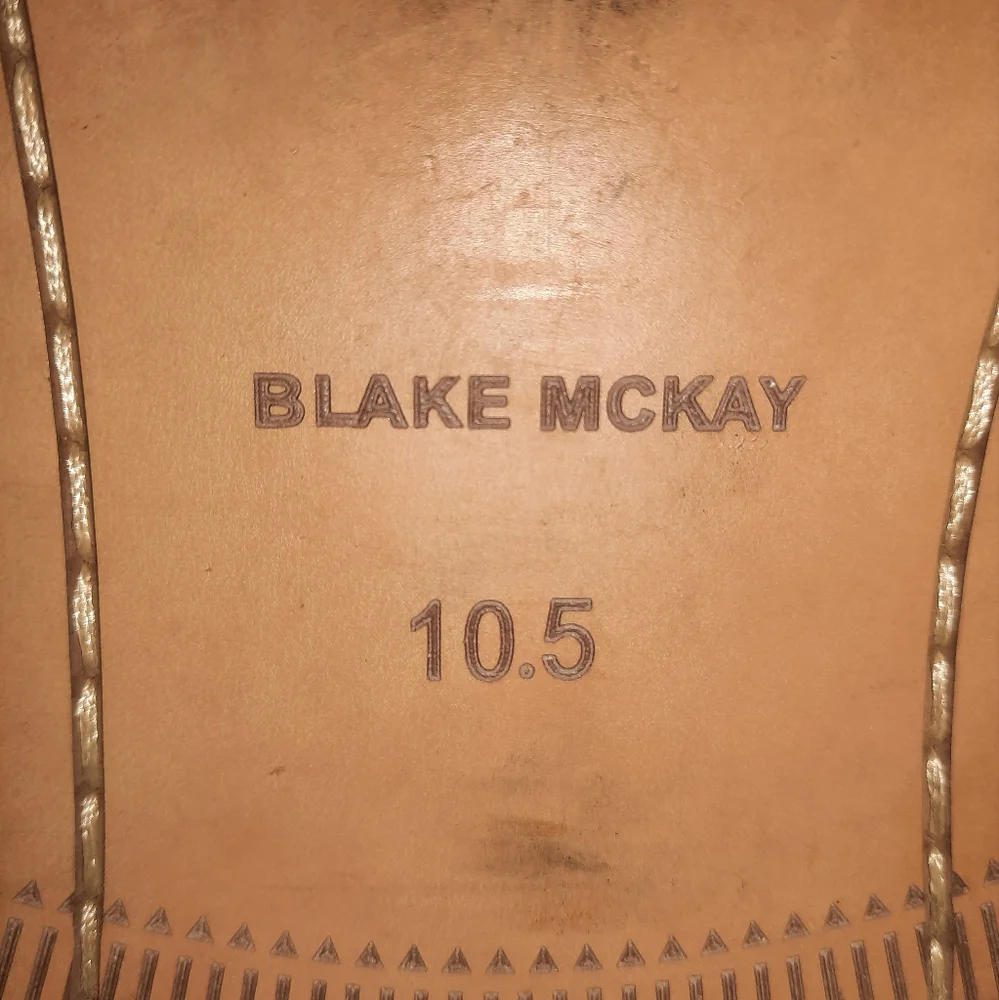 Blake McKay Clark T9 Black Leather Oxford Dress Shoe SZ 10.5